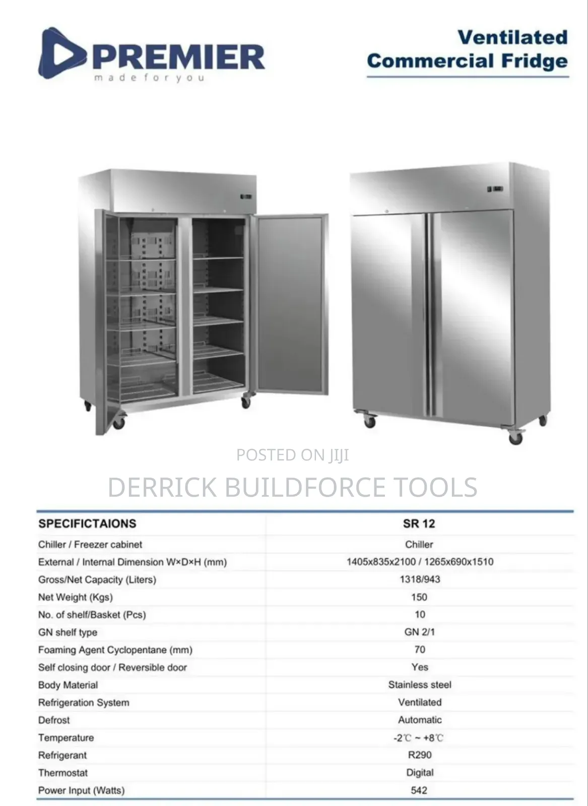 Premier Ventilated Commercial Fridge