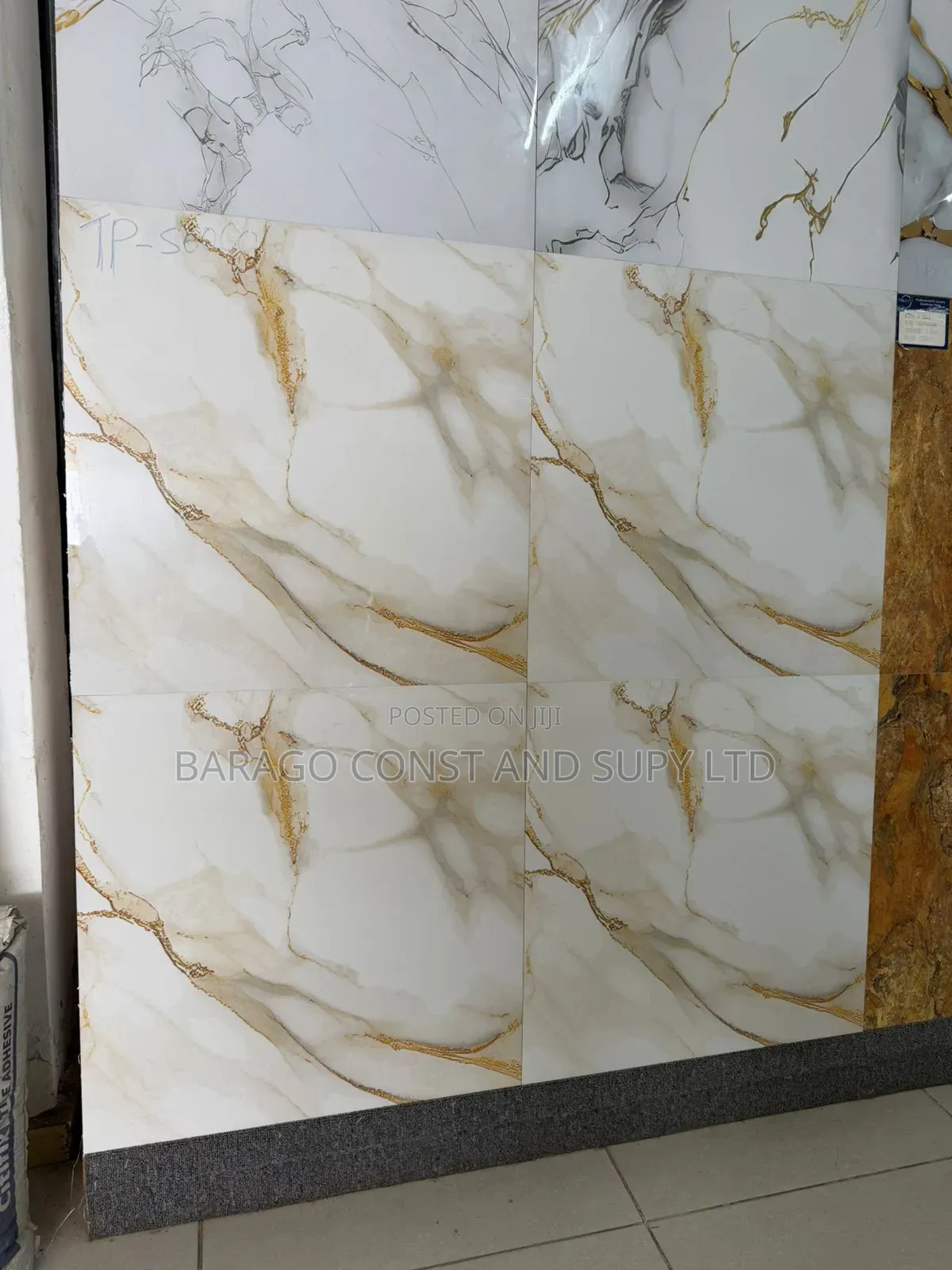Floor Tiles 60 X 60 Cm/ Golden Strip Tiles