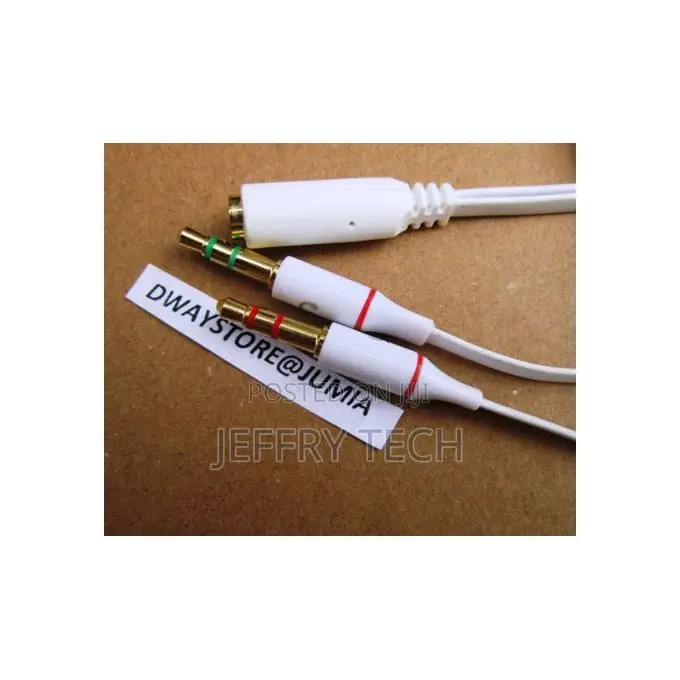 3.5 Headset Adapter Splinter 2male to 1 Female Cable