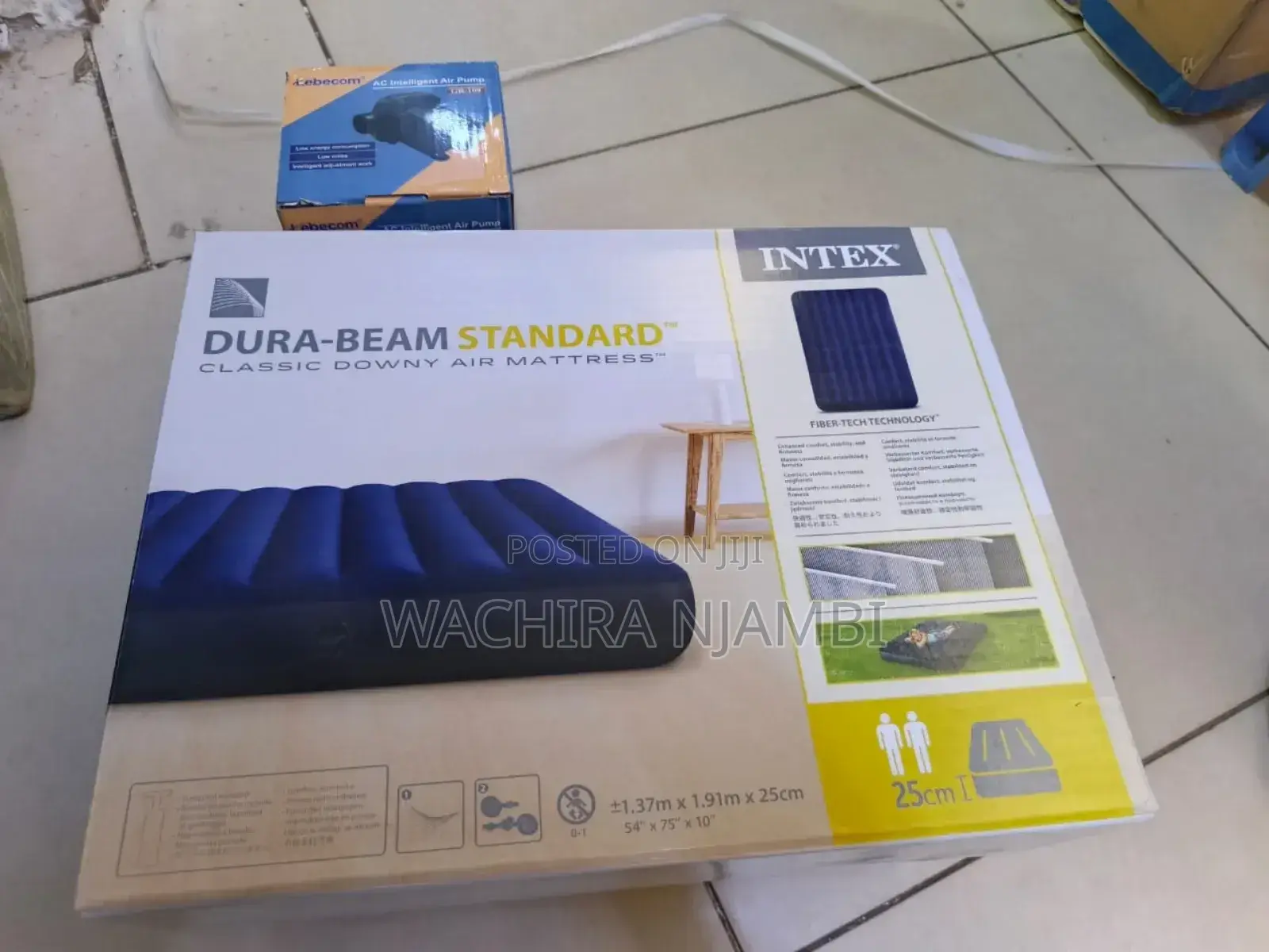 Intex 4 by 6 Air Mattress With Free Electric Pump-