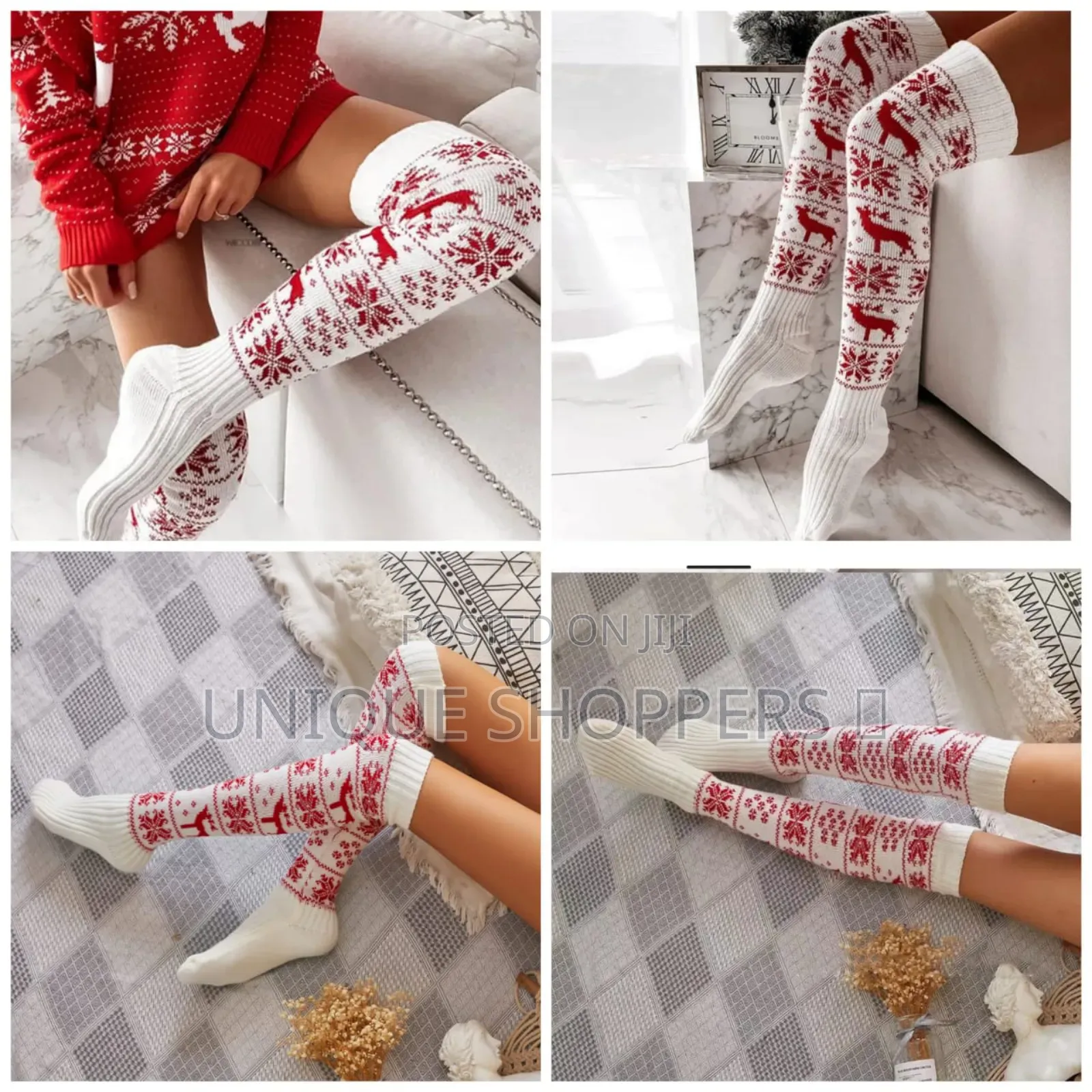 Stylish Winter-Christmas Themed Women's Knit Leg Warmers*