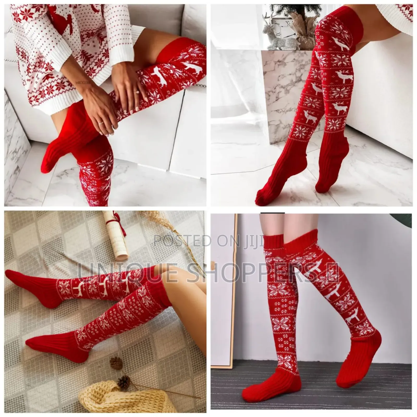 Stylish Winter-Christmas Themed Women's Knit Leg Warmers*