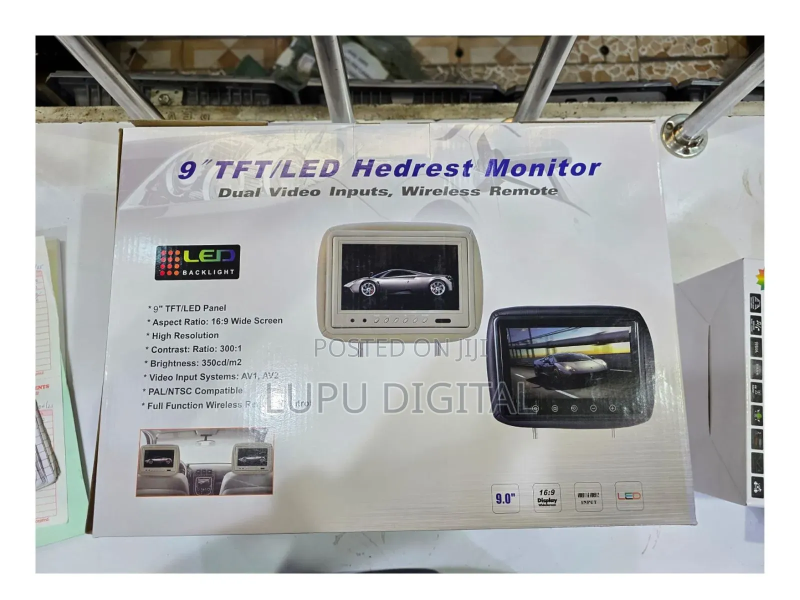 9 Inch Headrest Monitor Screens (2pcs)