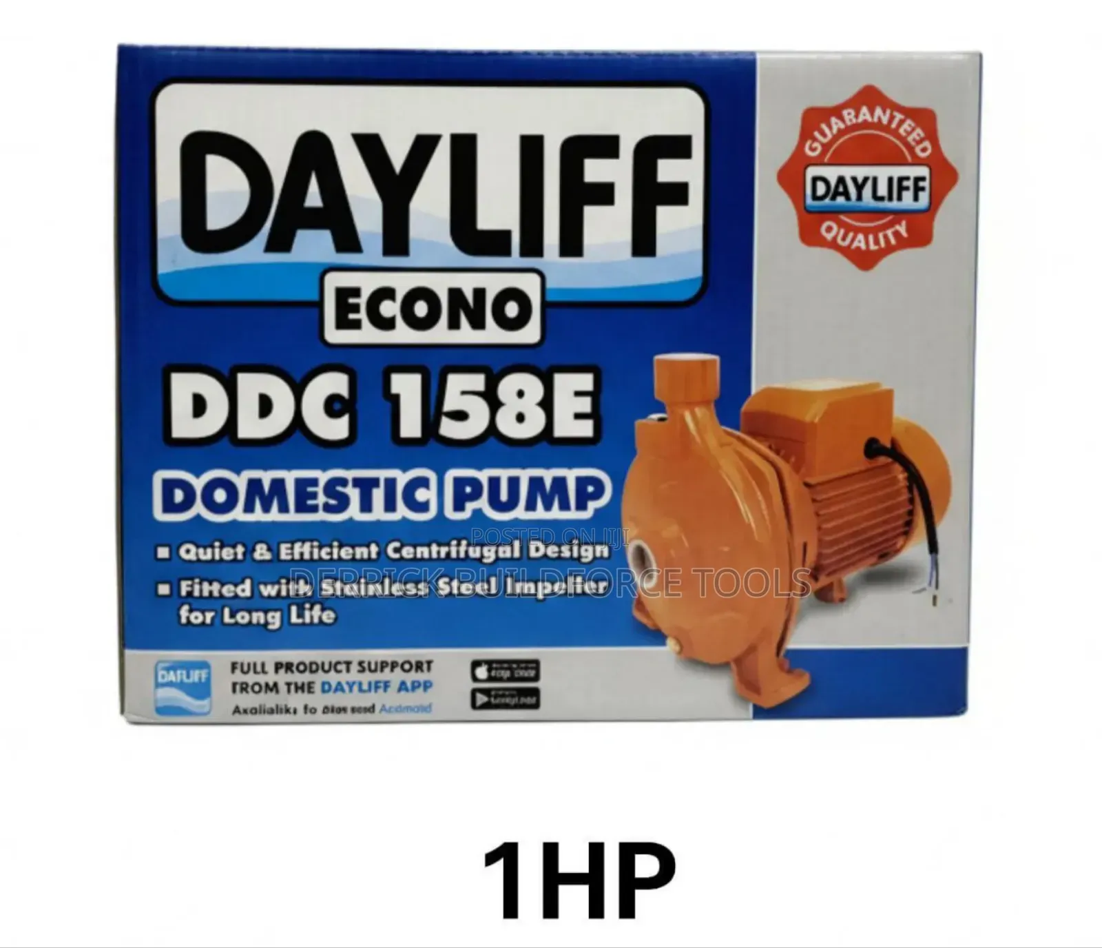 Dayliff Ddc158e 1hp Domestic Pump