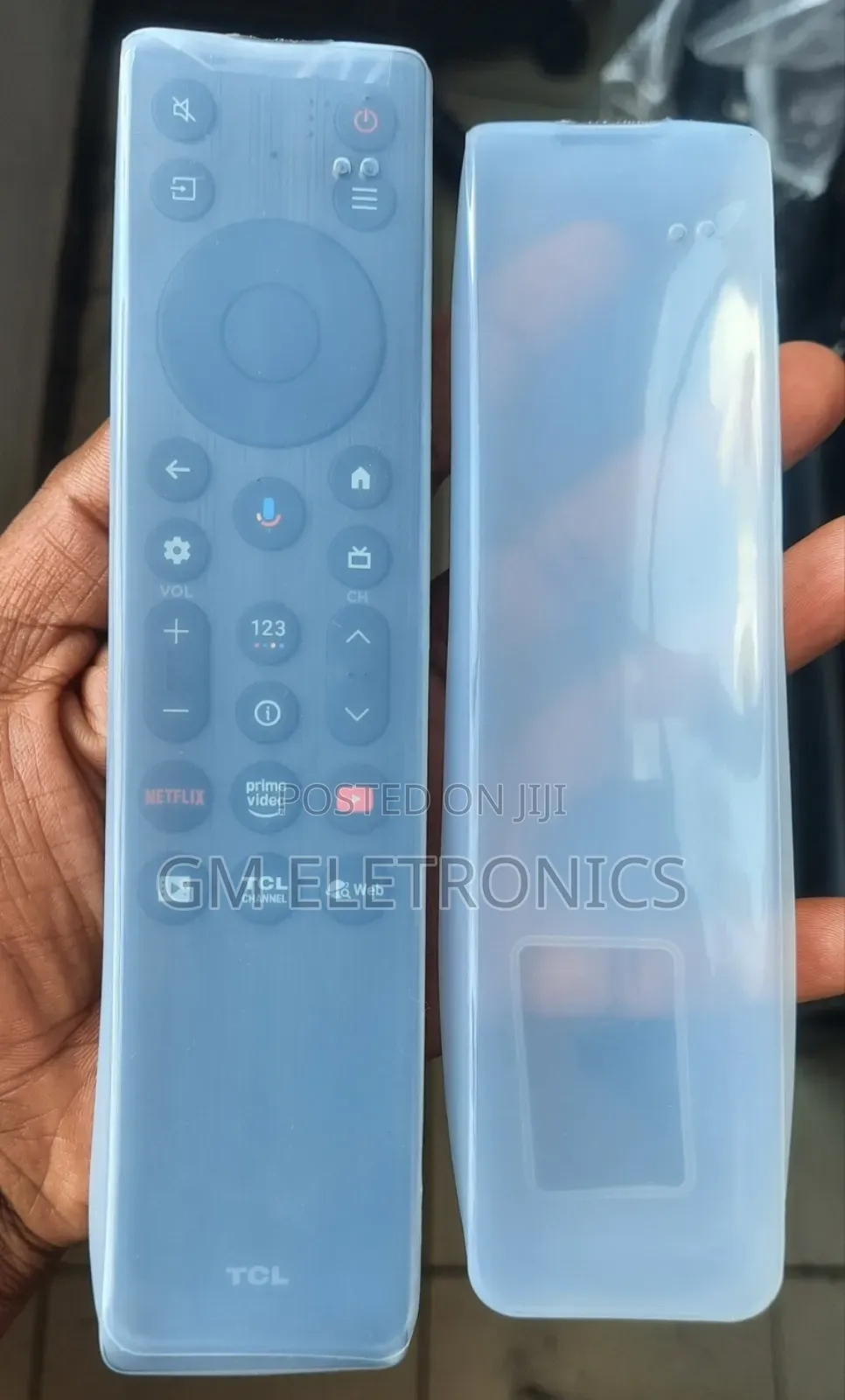 Original TCL V6c Google Tv Voice Remote With Silicone Case+ Batteries