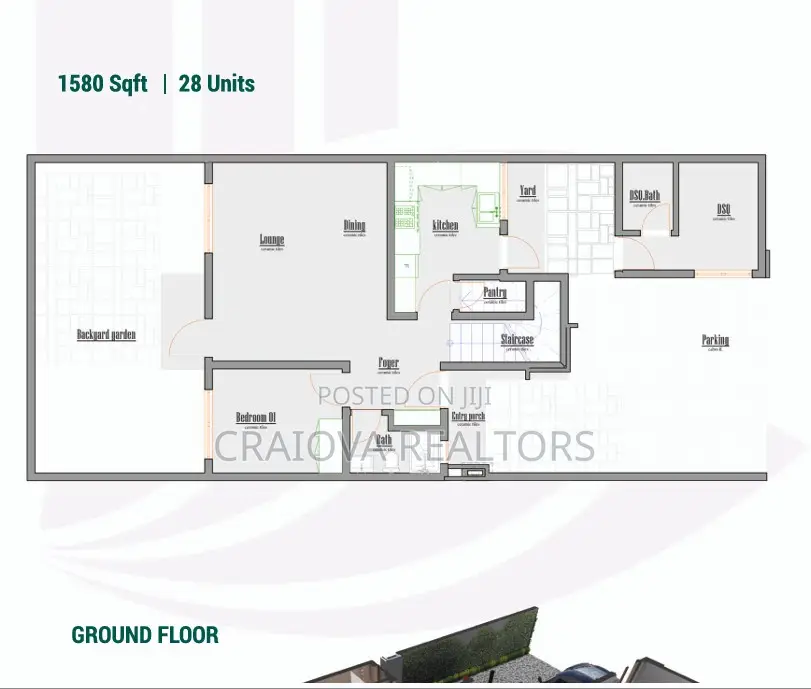4bdrm Townhouse/Terrace in Kings Lotus, Gataka for sale