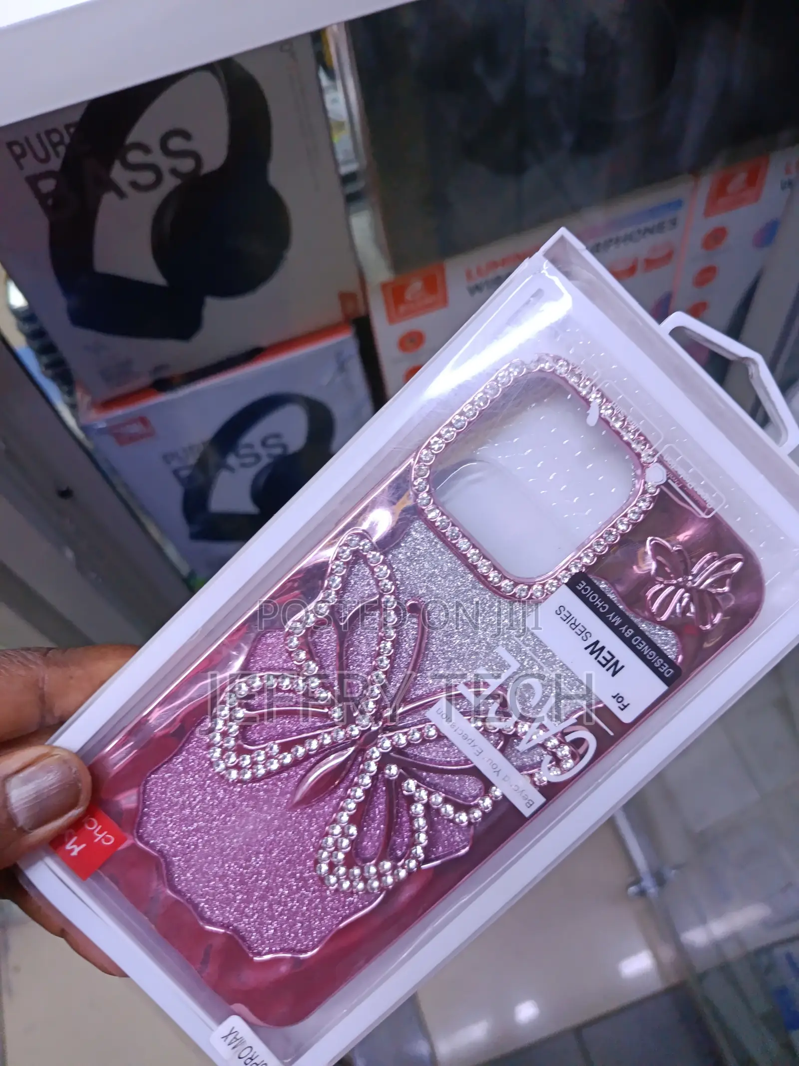 Misque iPhone 13 Pro Max Luxury Glitter Butterfly Case Shinny Bling