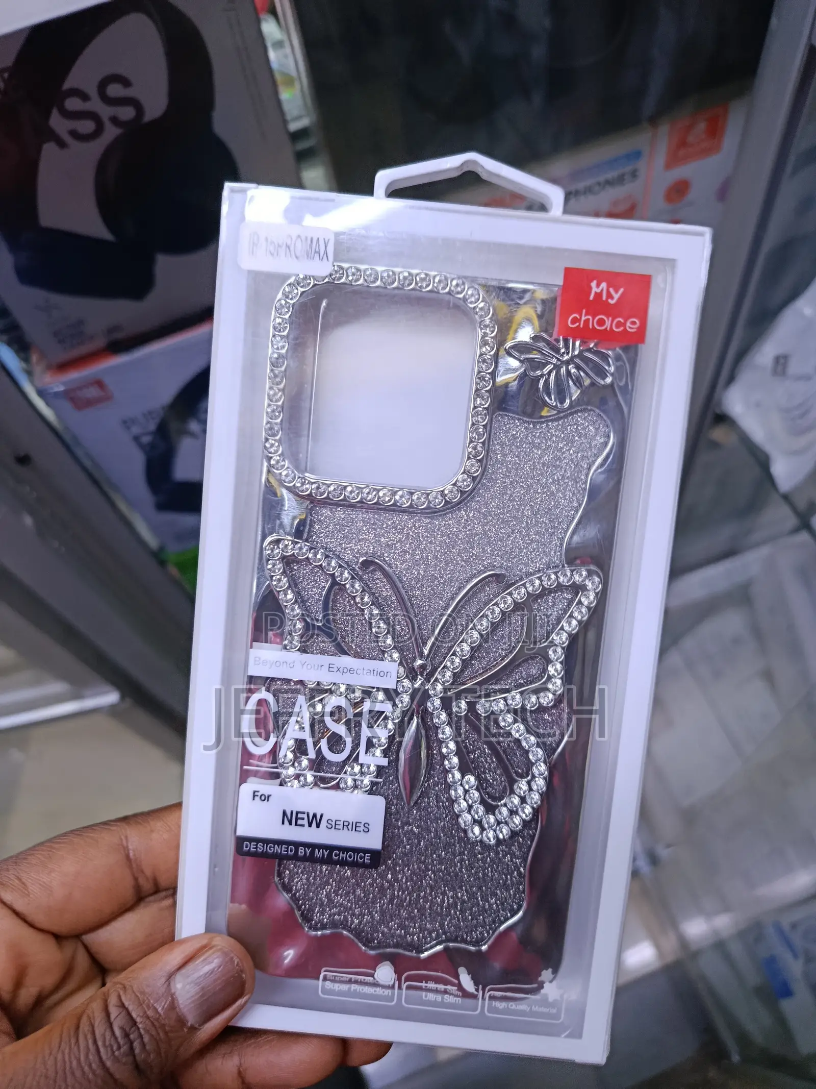 Nestar 3d Butterfly Glitter Case for iPhone 15 Pro Max Cover