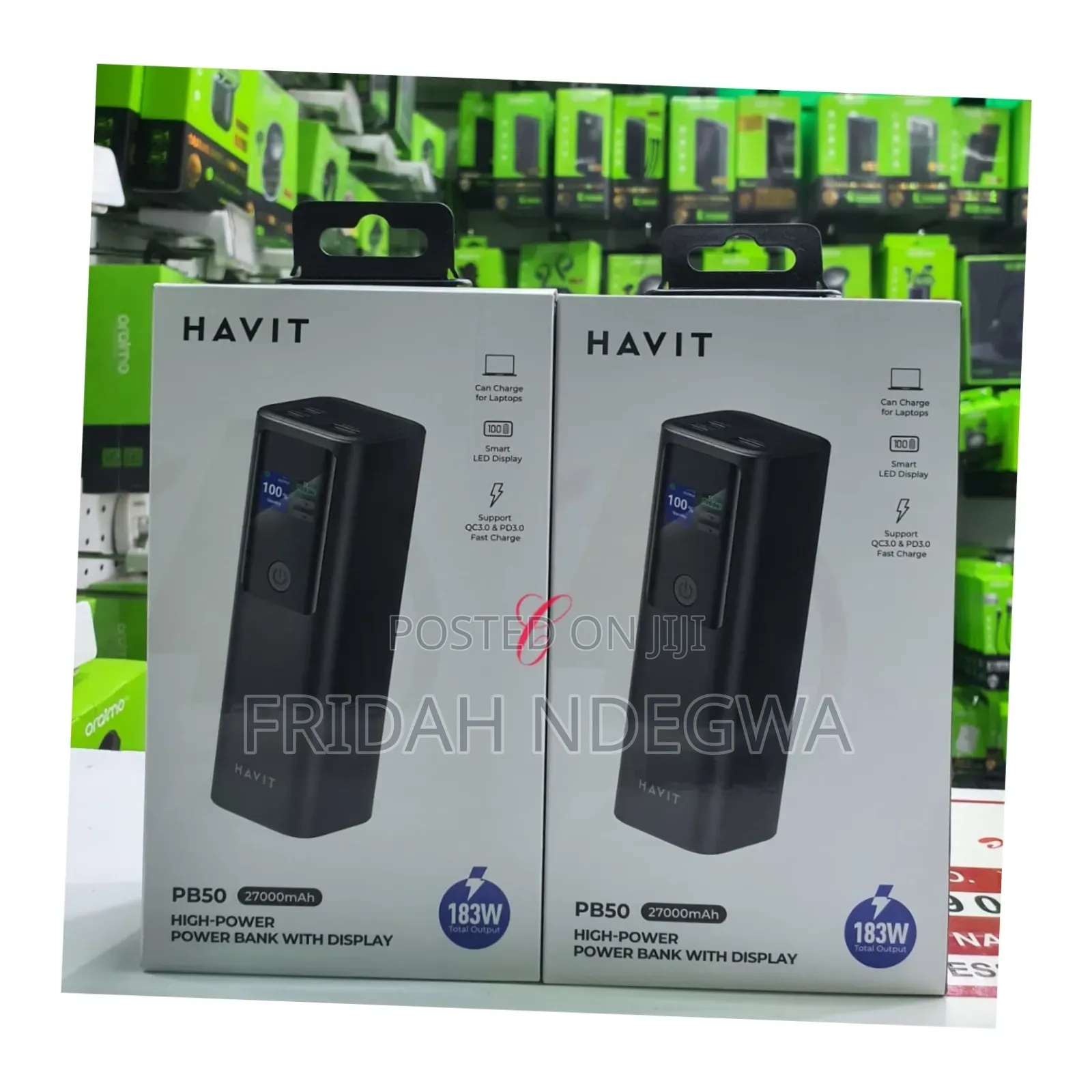 Havit Pb50 *183w* 27000mah *Laptop Charging* High-Power Power Bank