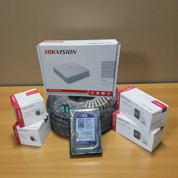 4 Hikvision 1080p Cameras CCTV Kit Easy Install Live View Night Vision