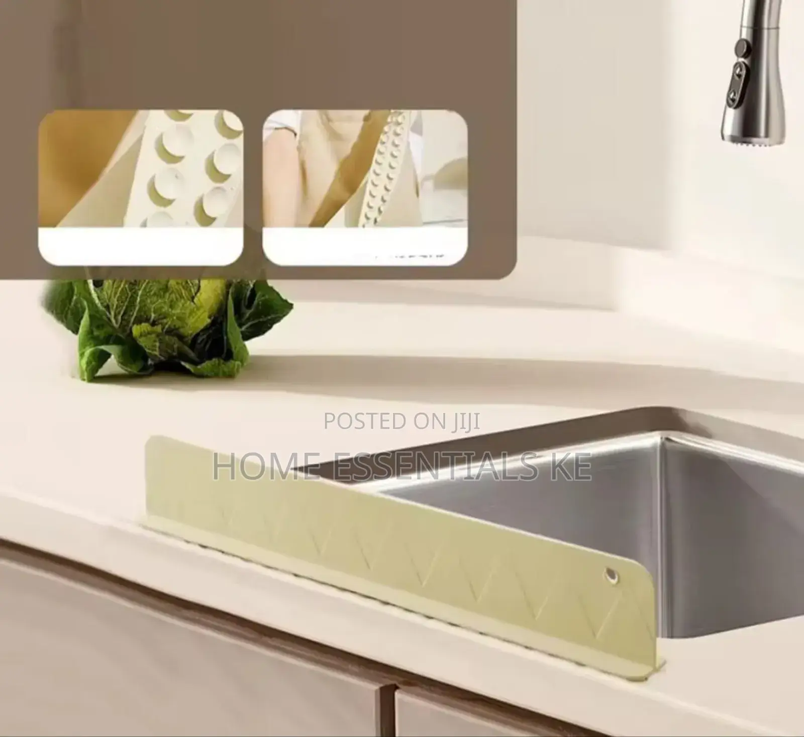 *Kitchen Sink Splash Guard With Suction Cup*