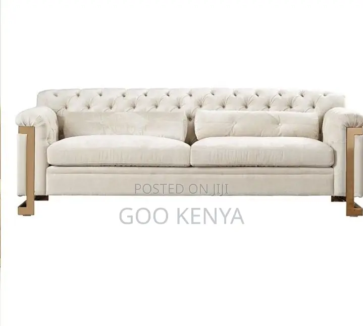 Home Sofa; 3-Seater Regal Leather Sofa Set for Elegant Living Rooms