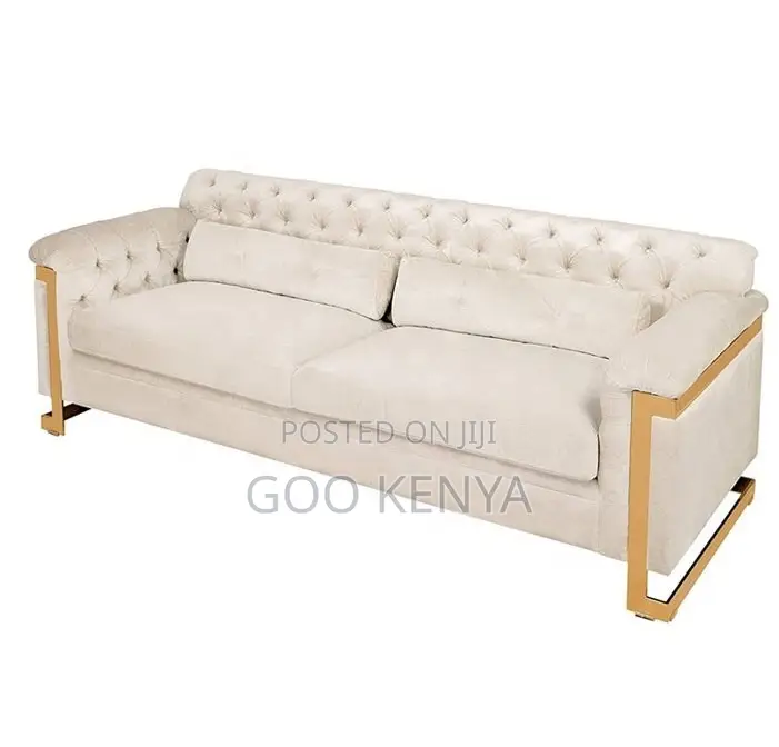 Home Sofa; 3-Seater Regal Leather Sofa Set for Elegant Living Rooms