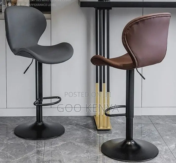 Home Bar Stool; Light Luxury Fabric Adjustable Rotating Bar Chair