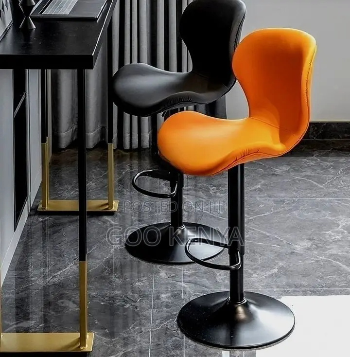 Home Bar Stool; Light Luxury Fabric Adjustable Rotating Bar Chair