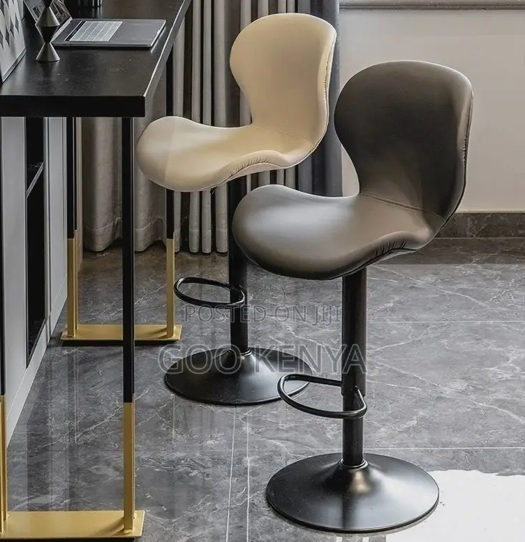 Home Bar Stool; Light Luxury Fabric Adjustable Rotating Bar Chair
