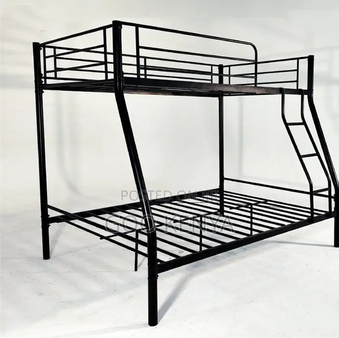 Home Bed; Heavy-Duty Twin Over Double Metal Bunk Bed