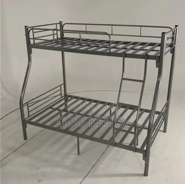 Home Bed; Heavy-Duty Twin Over Double Metal Bunk Bed