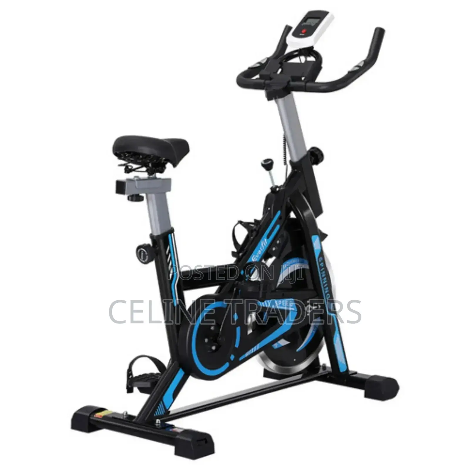 Exercise Spinning Bike (160kg) Weight Heavy Duty Capacity (Blue)