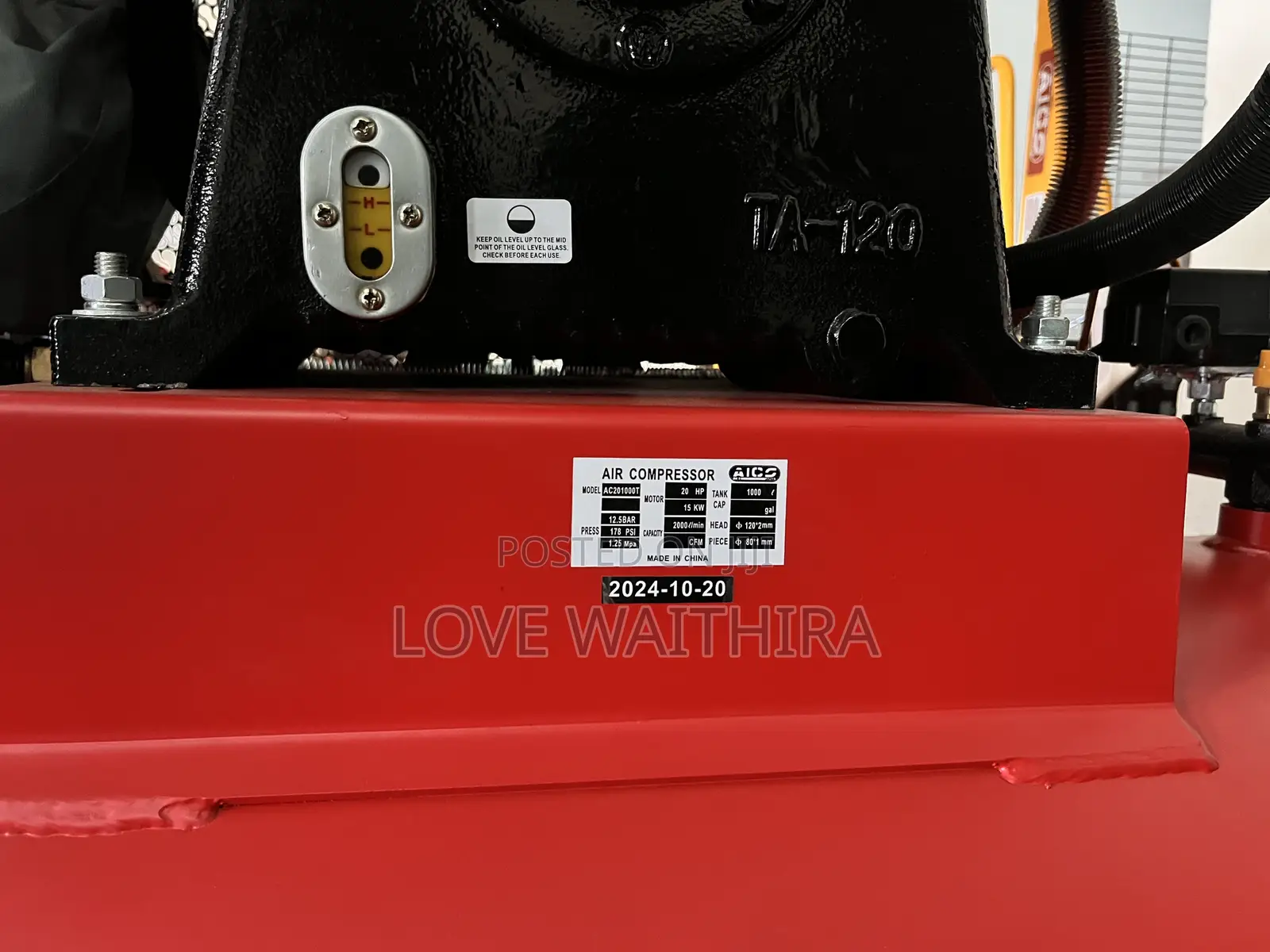 1000l Aico 20 Hp Air Compressor