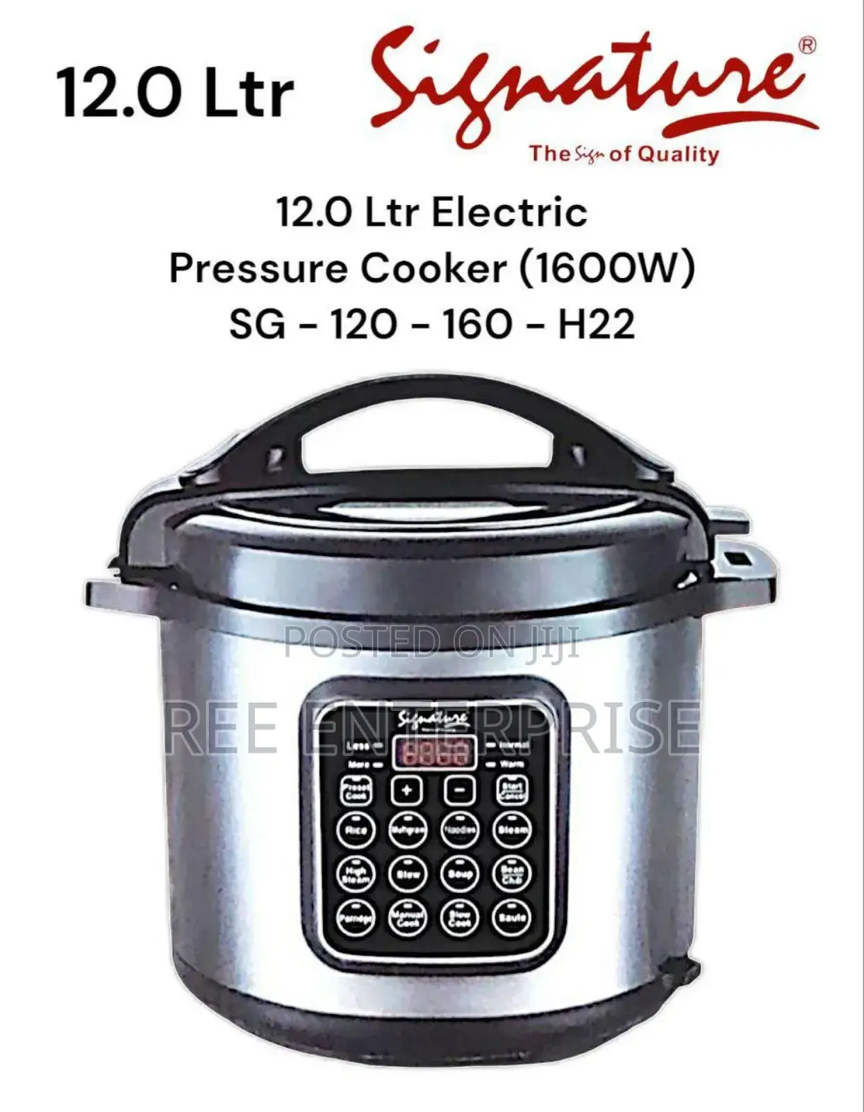 New in Signature Electric Pressure Cooker *12l *