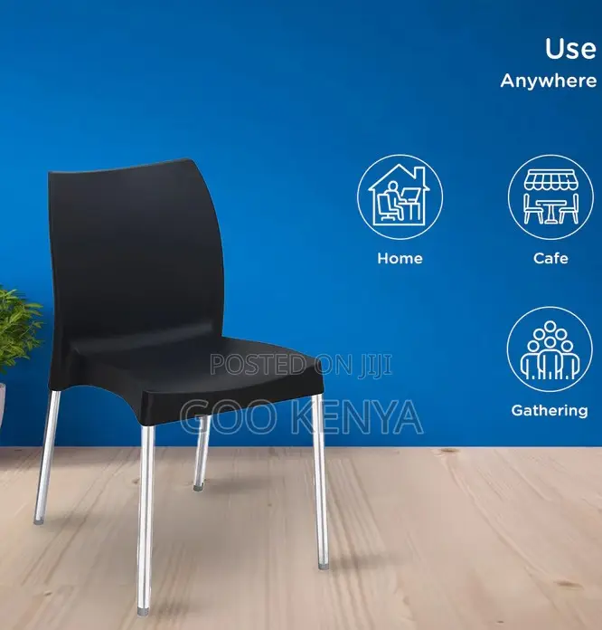 Home Chair; Armless Outdoor Plastic Side Chair for Hotels Homes