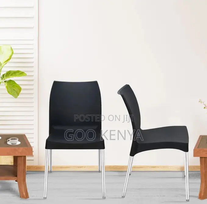 Home Chair; Armless Outdoor Plastic Side Chair for Hotels Homes