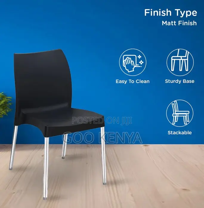 Home Chair; Armless Outdoor Plastic Side Chair for Hotels Homes