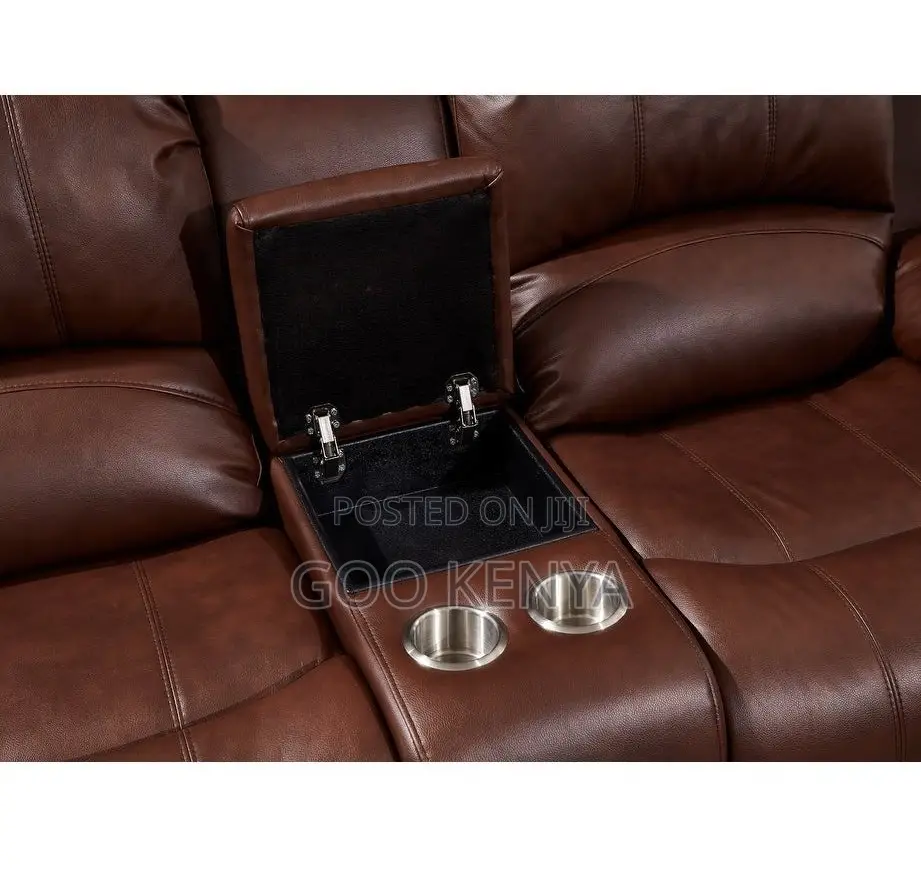 Home Sofa; 5-Seater Home Living Room Leather Recliner Set in White
