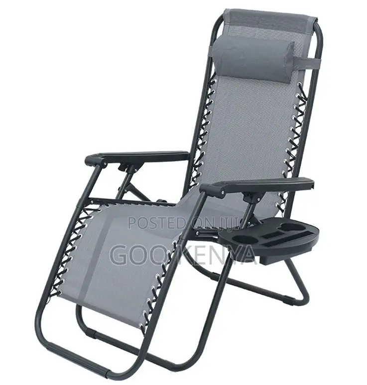 Home Chair; Removable Pillow Leisure Garden Beach Recliner Chair