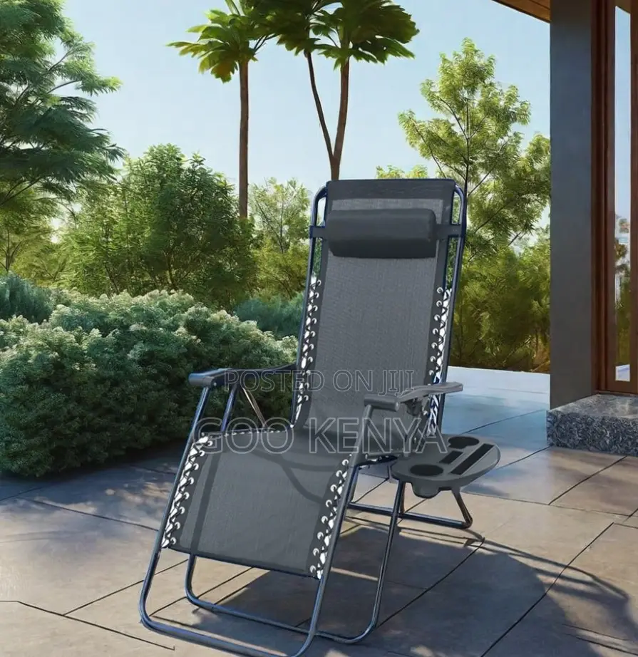 Home Chair; Removable Pillow Leisure Garden Beach Recliner Chair