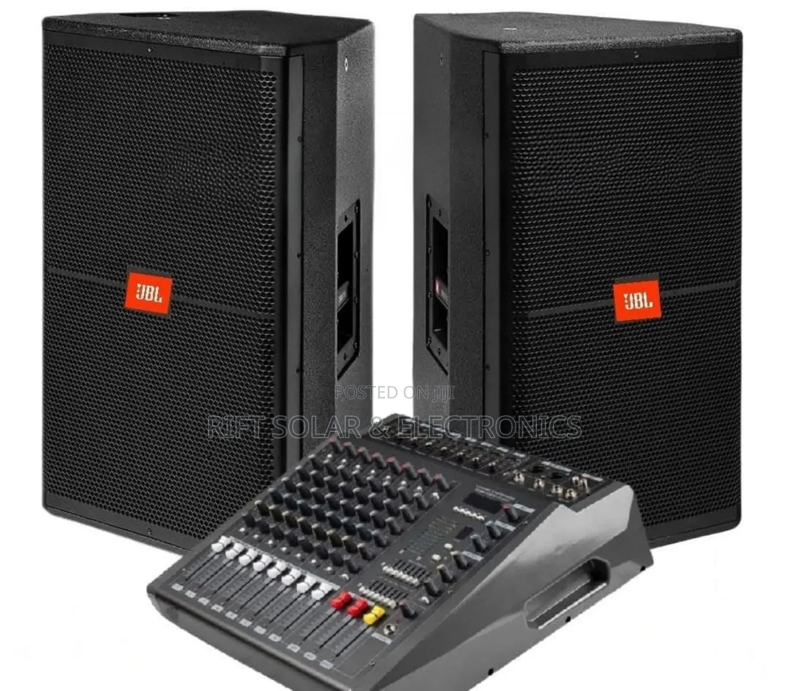8 Channels Powered Mixer Usb Bluetooth - (2) JBL Midrange Speaker's