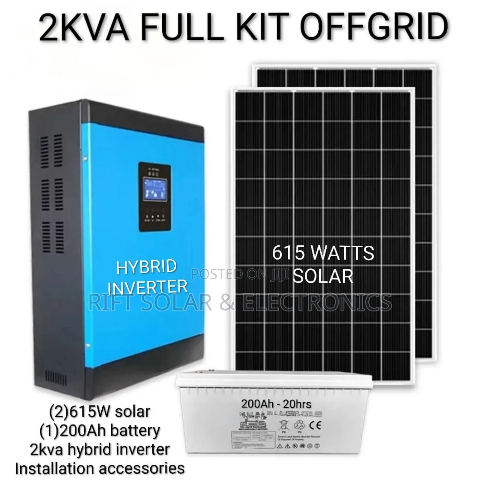 Offer 2kva Off Grid Kit 200ah - 12v Lithium Battery Free Installation