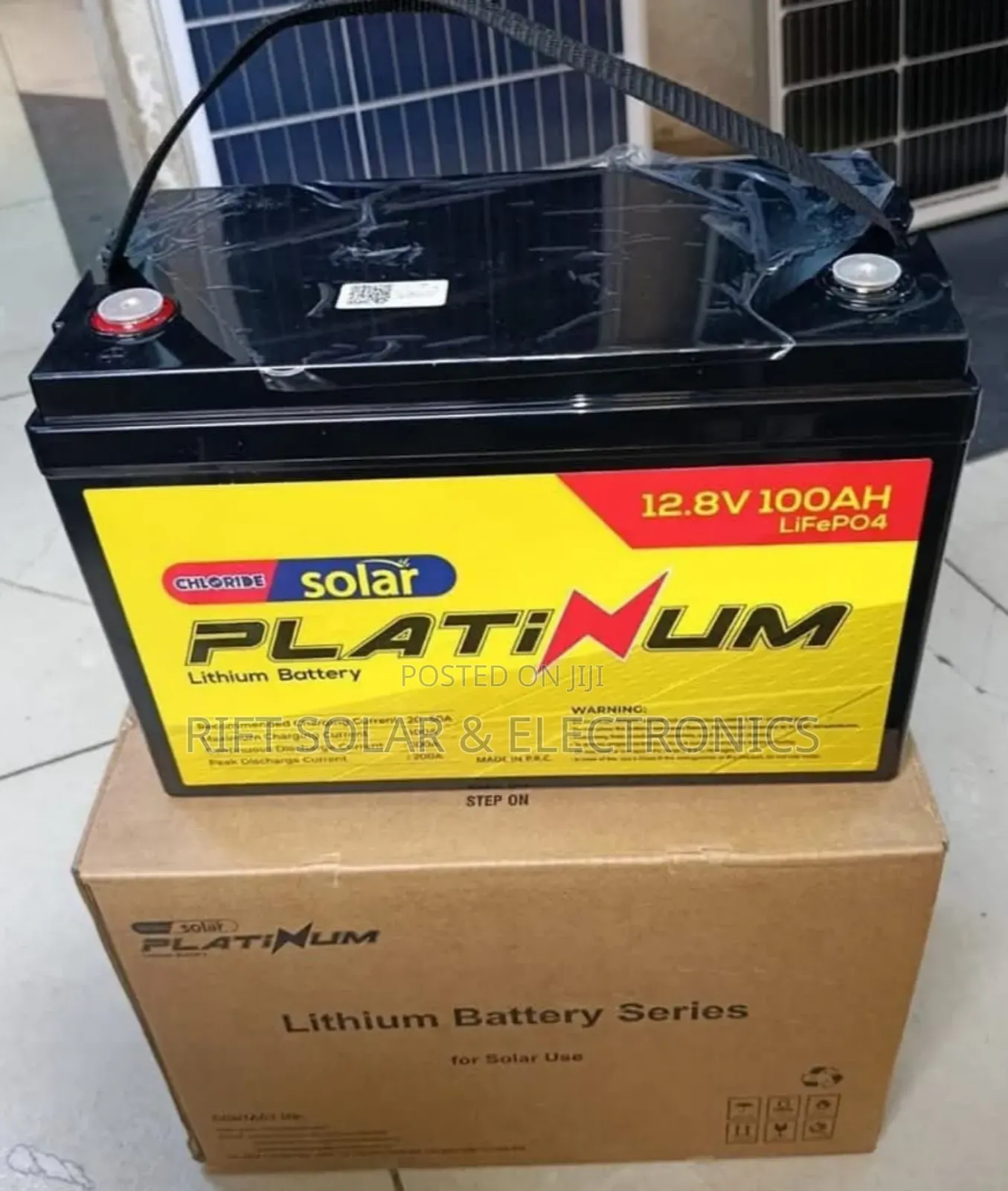 New 100ah - 12.8v Lithium Solar Battery for (43" Tv, Music Lights)