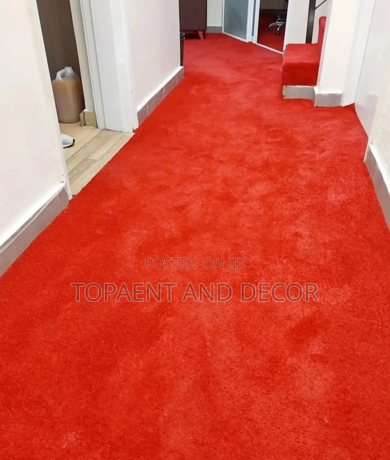 Pure Red Usa 8mm Wall to Wall Carpet for Whole Office