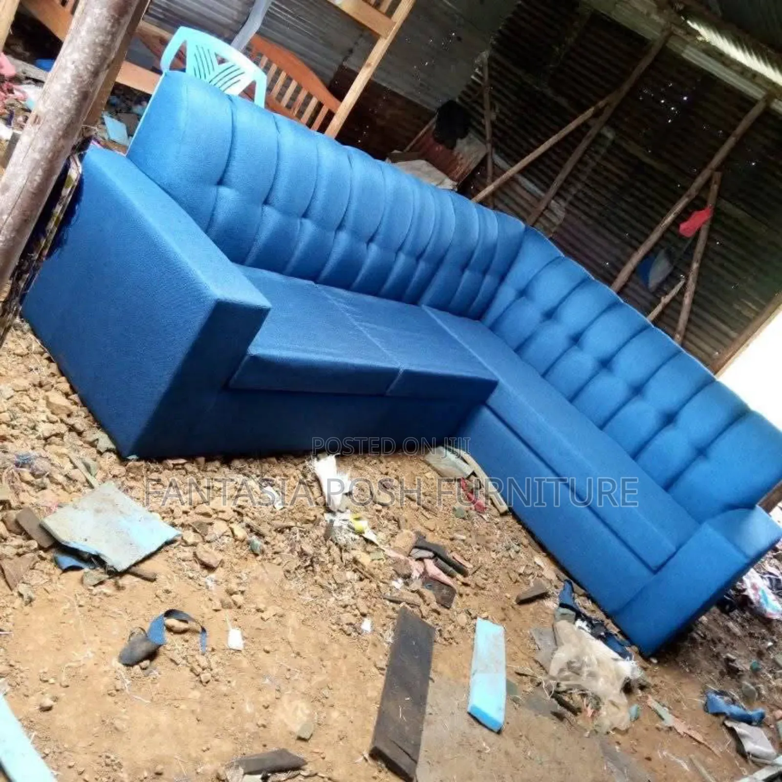 5 Sea5er Mighty Blue L-Shaped Sofa - Free Delivery