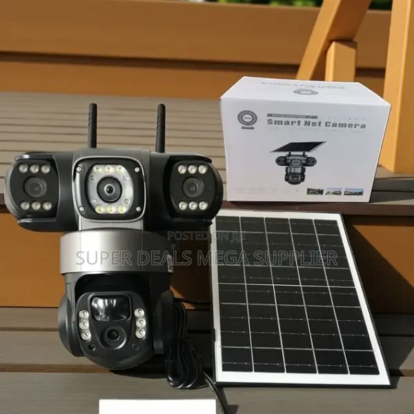V380 Pro 12mp Triple Lens PTZ Solar Camera With Two-Way Audio, Ip66
