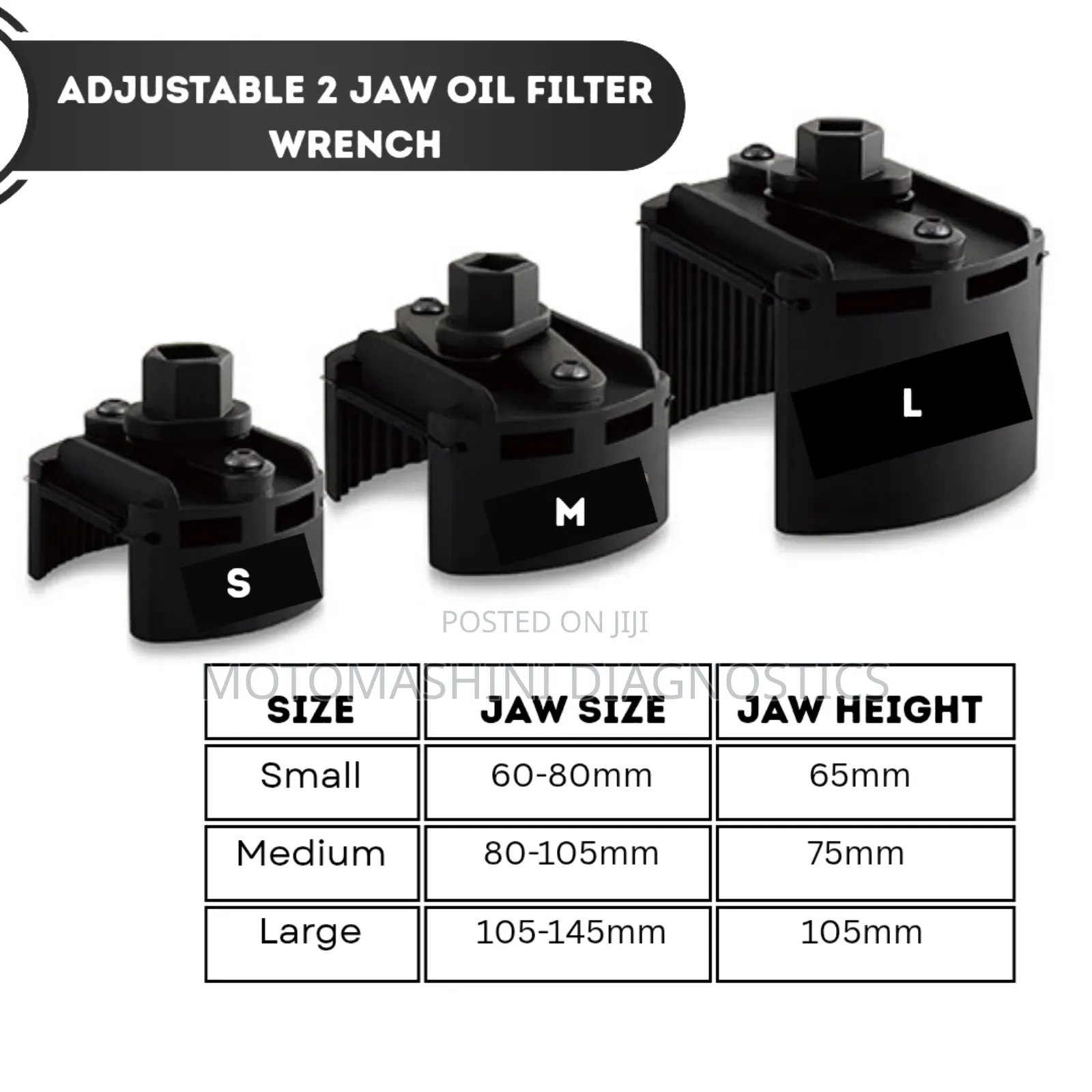 Two Way 2 Jaw Adjustable Oil Filter Wrench