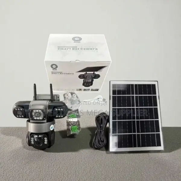 V380 Pro 4g 12mp Solar Ptz Triple Lens Security Camera, Ip66 Rated