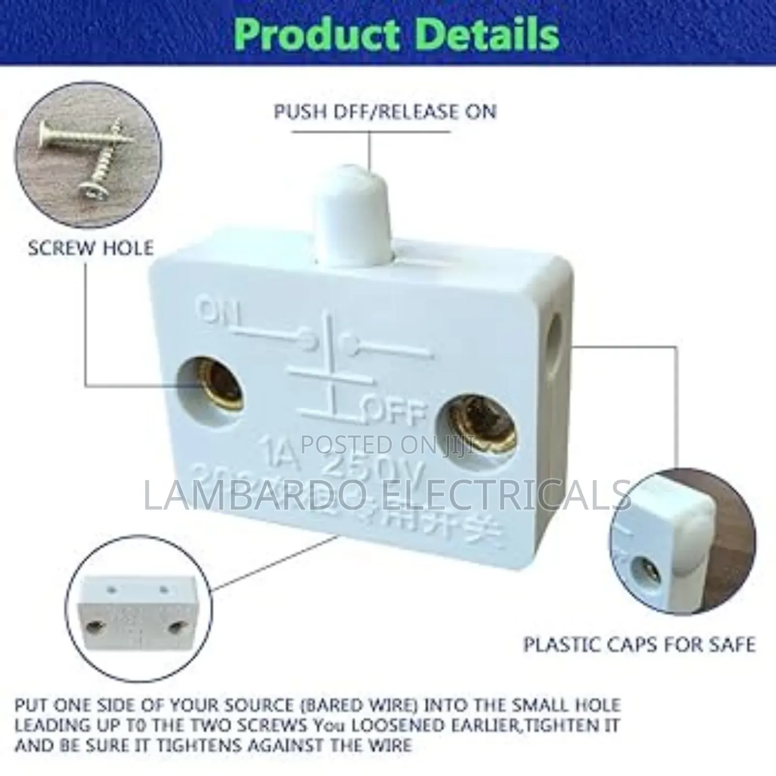 Cabinet/Wardrobe Door Light Switch