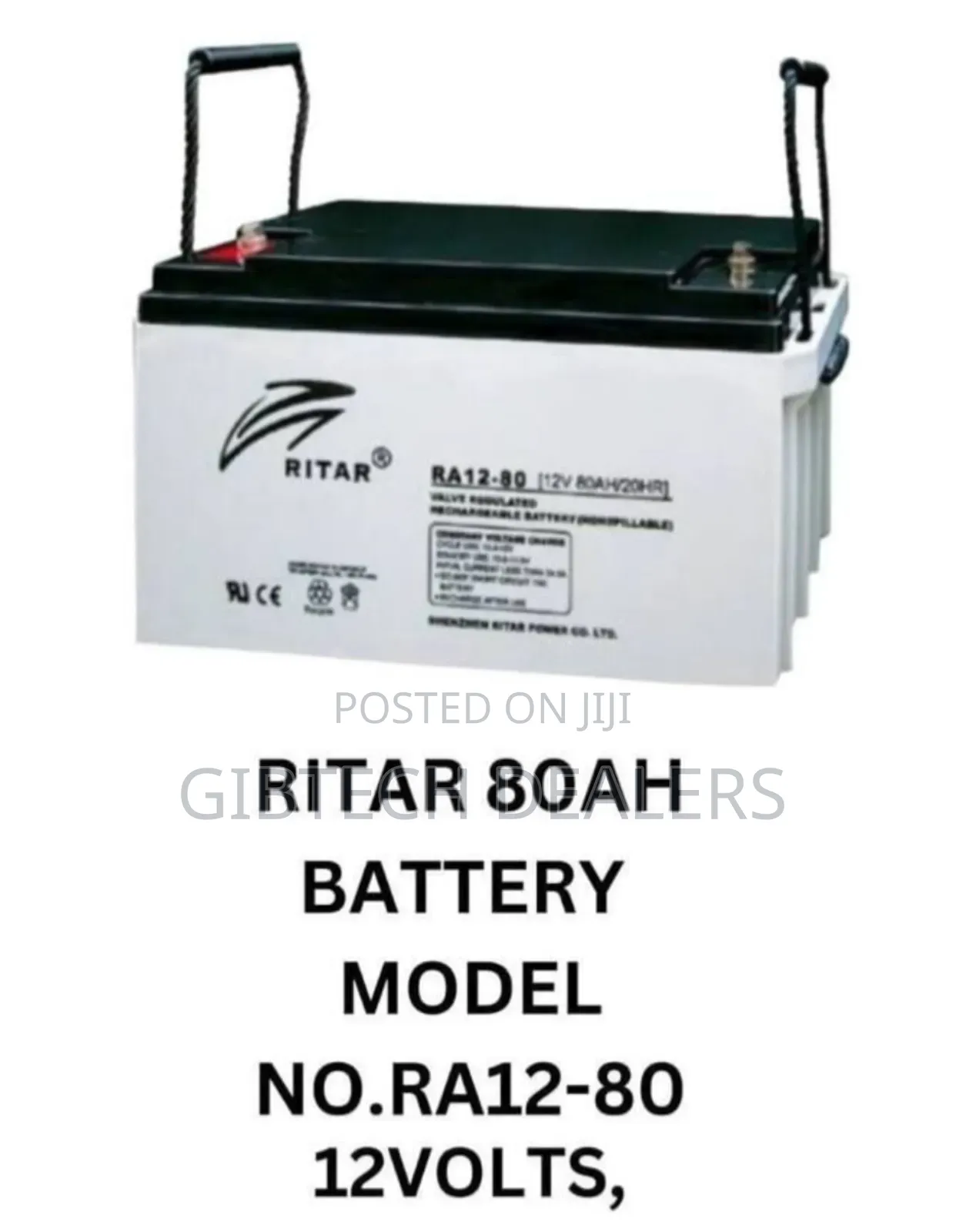 Ritar 80ah/20h Deep Cycle Battery