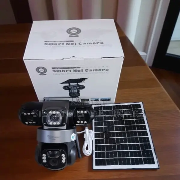 V380 Pro 12mp 4g Triple Lens PTZ Solar Camera With 10800mah Battery