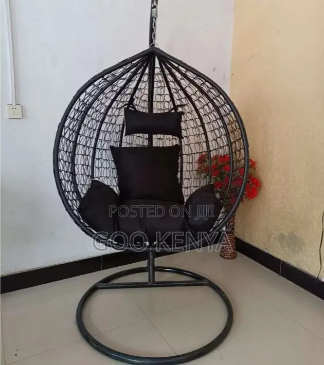 Home Chair; Rattan Steel Egg Chair for Garden and Balcony Furniture