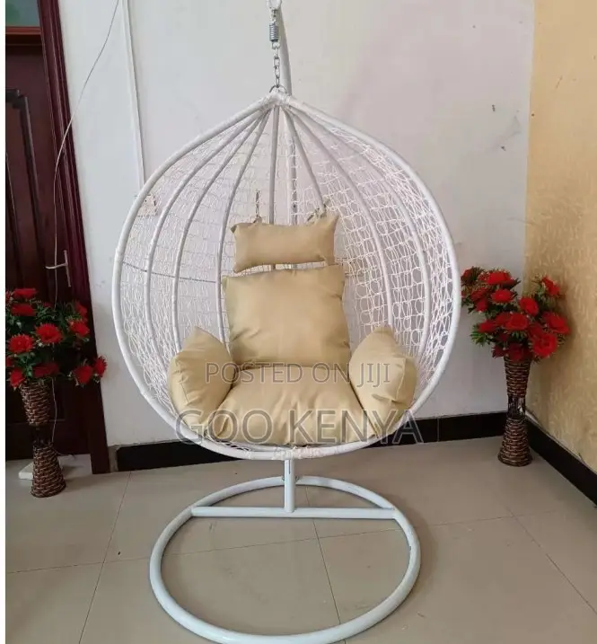 Home Chair; Rattan Steel Egg Chair for Garden and Balcony Furniture