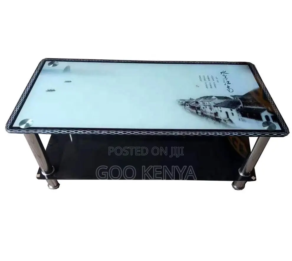 Home Table; Modern Colorful Glass Center Table for Living Room