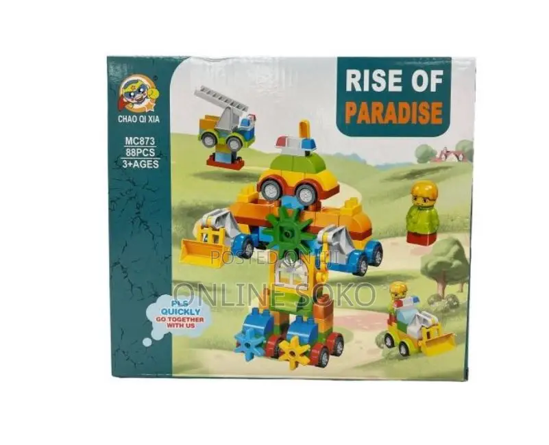 88pcs Kids Building Blocks Toy Set – Robot Vehicle Construction Kit