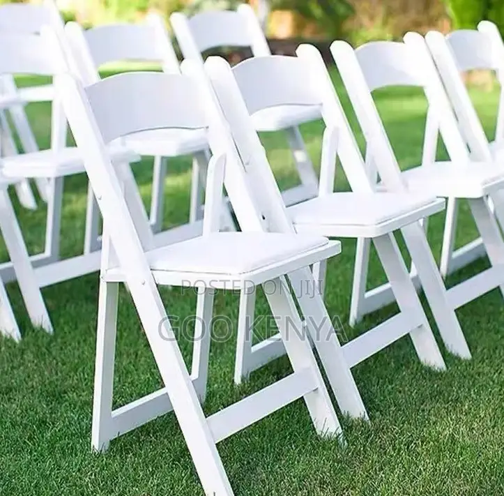 Home Chair; White Folding Outdoor Garden Wedding Banquet Chair