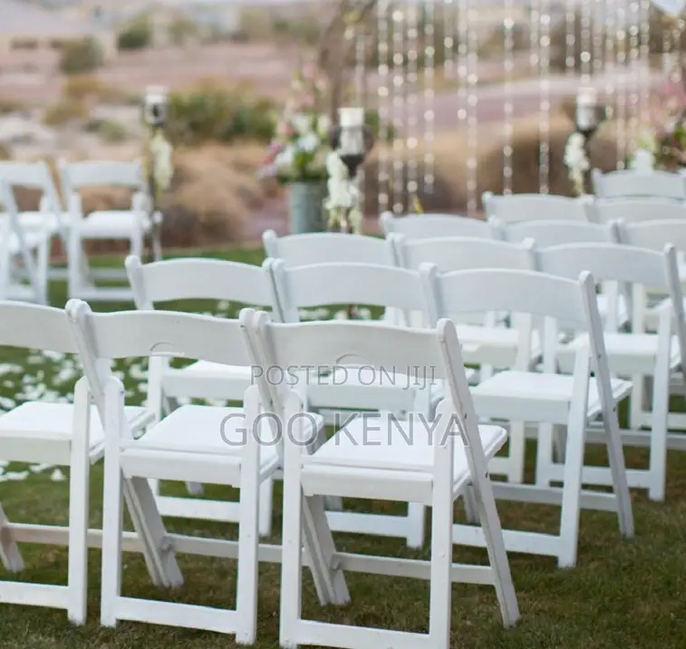 Home Chair; White Folding Outdoor Garden Wedding Banquet Chair