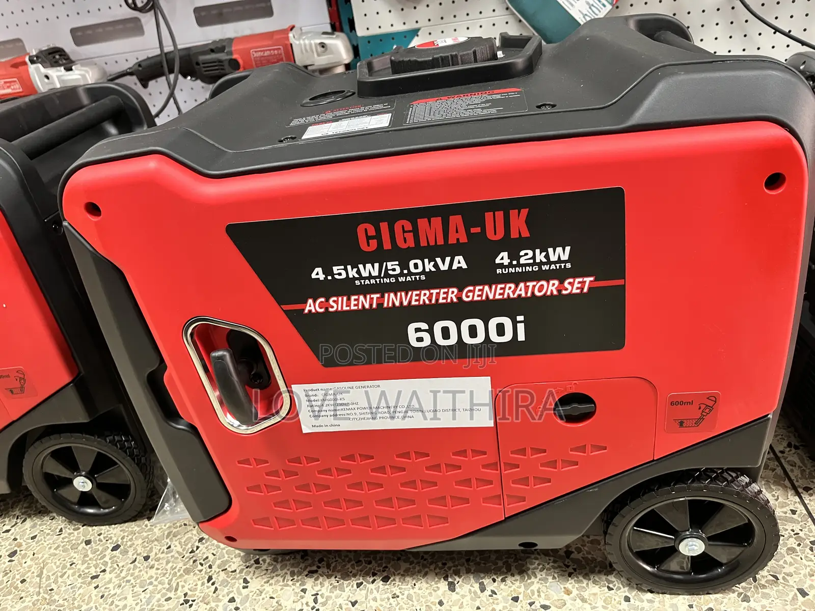 6kva Cigma Uk Km6000i Silent Petrol Inverter Generator
