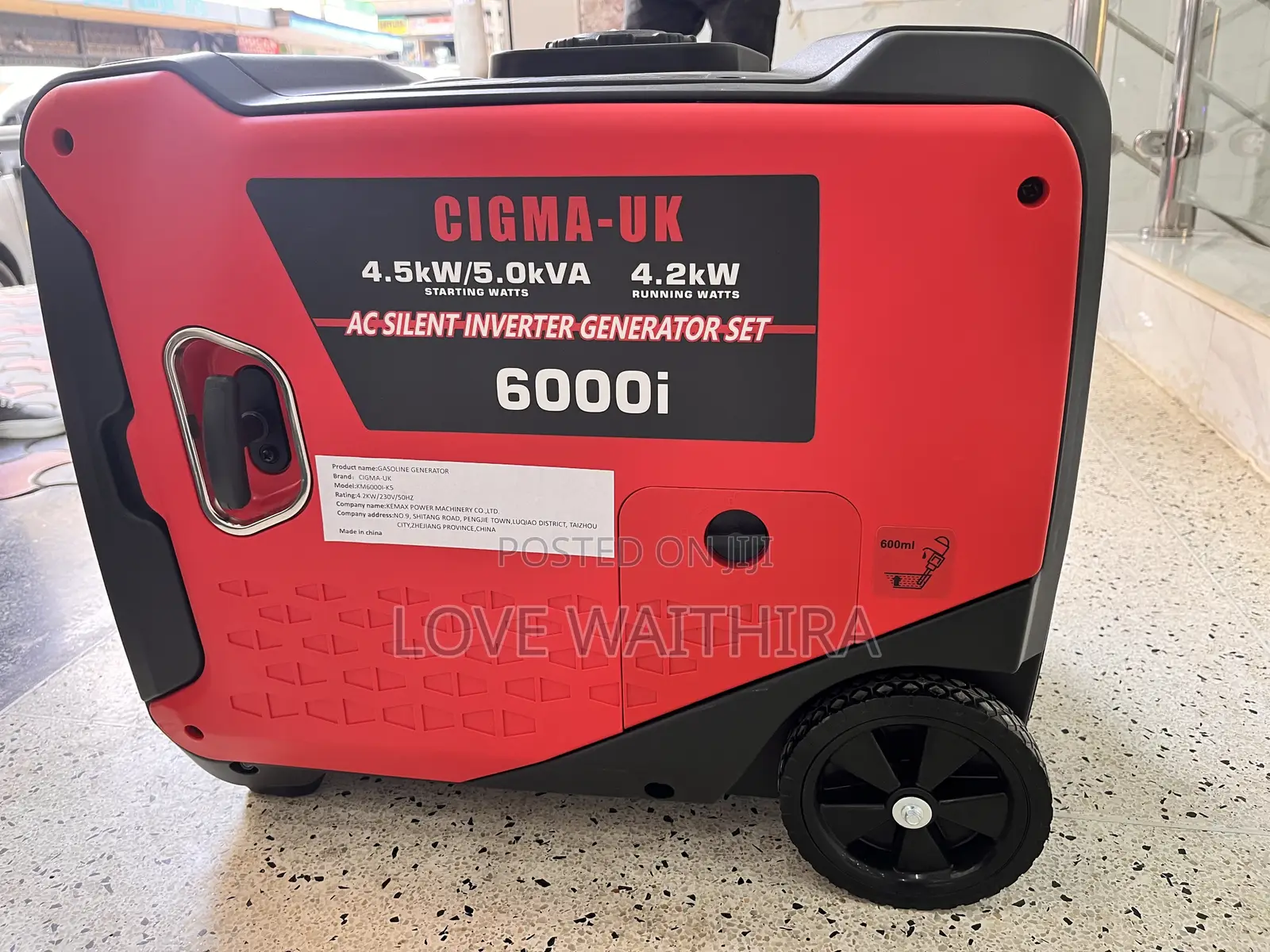 6kva Silent Cigma Uk 6000i Generator